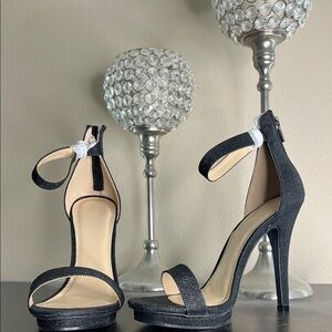 Charlotte Russe Black Ankle Strap Heels